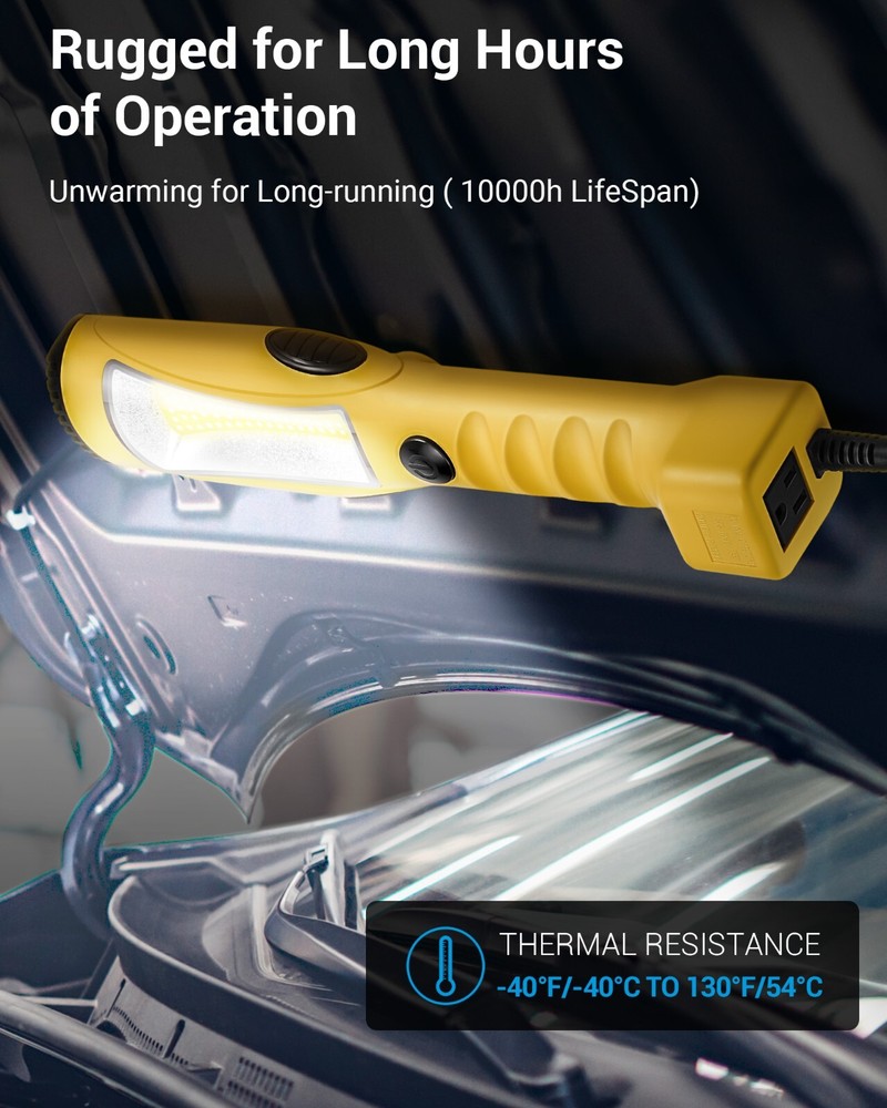 DEWENWILS LED Work Light, Underhood Work Light 15ft, 1200LM, Strong Magnet,