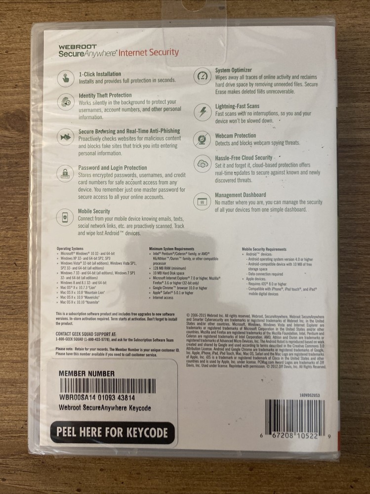 Webroot SecureAnywhere Internet Security - Full Version for Windows & Mac WBR00…