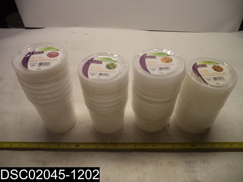 QTY=30 Sets: 4 Different Sizes Nicole Collection Containers and Lids