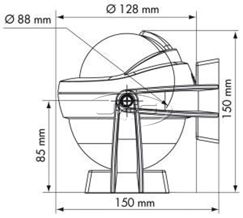 PLASTIMO OFFSHORE 95 WHITE BRACKET MOUNT BOAT/MARINE COMPASS & 12V LIGHTING