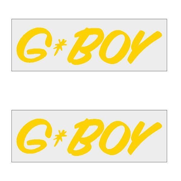 G-BOY Script - YELLOW Horizontal decal pair
