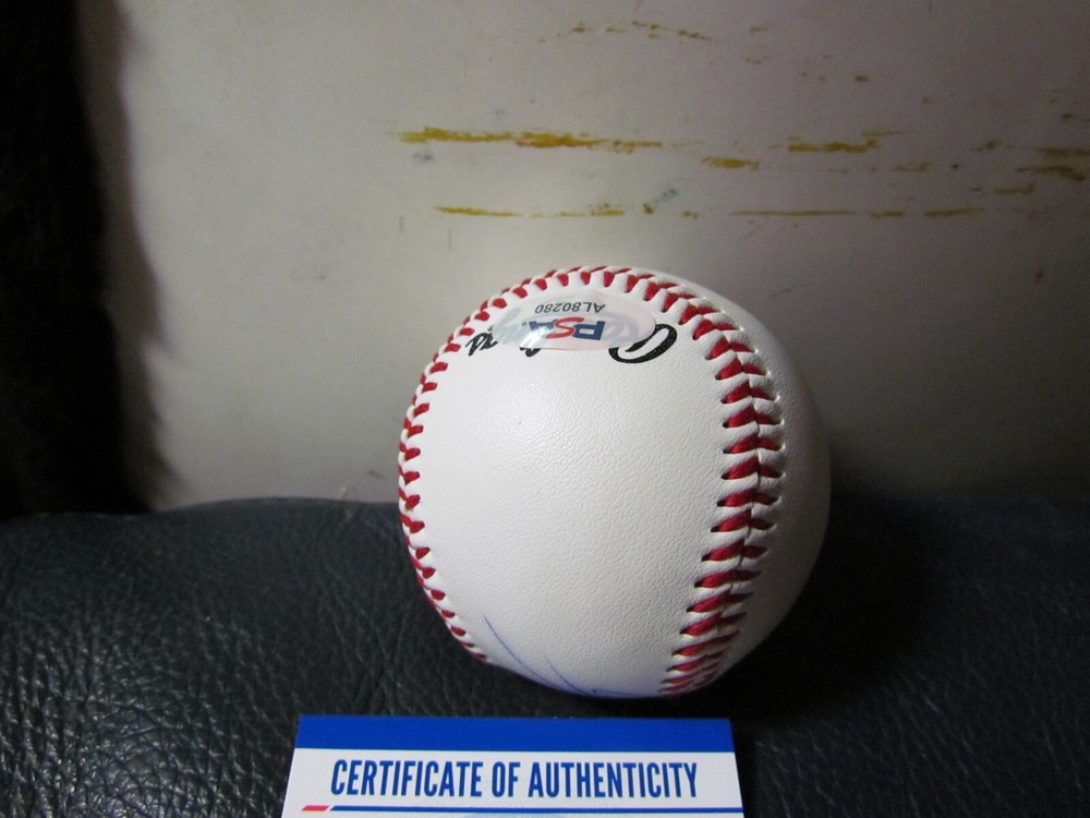 Dan Johnson signed baseball PSA Certified 2