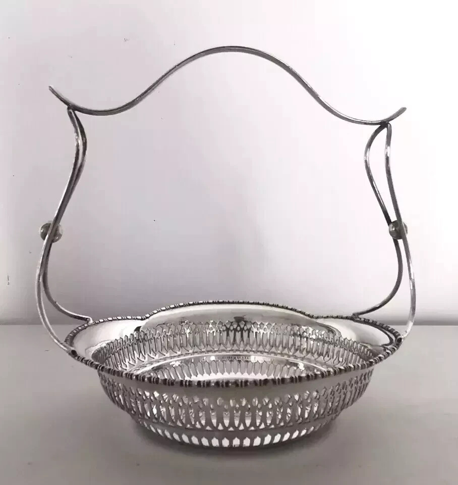 Mappin & Webb Solid Silver Cake Basket - Sheff. 1905