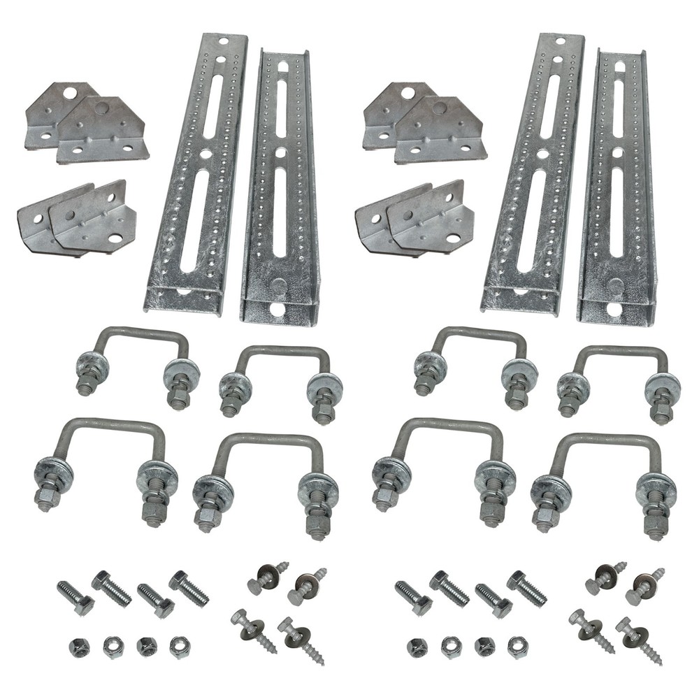 (8) 12" Galvanized Swivel Top Bunk Bracket Kit w/ Hardware for Boat Trailer 2x3