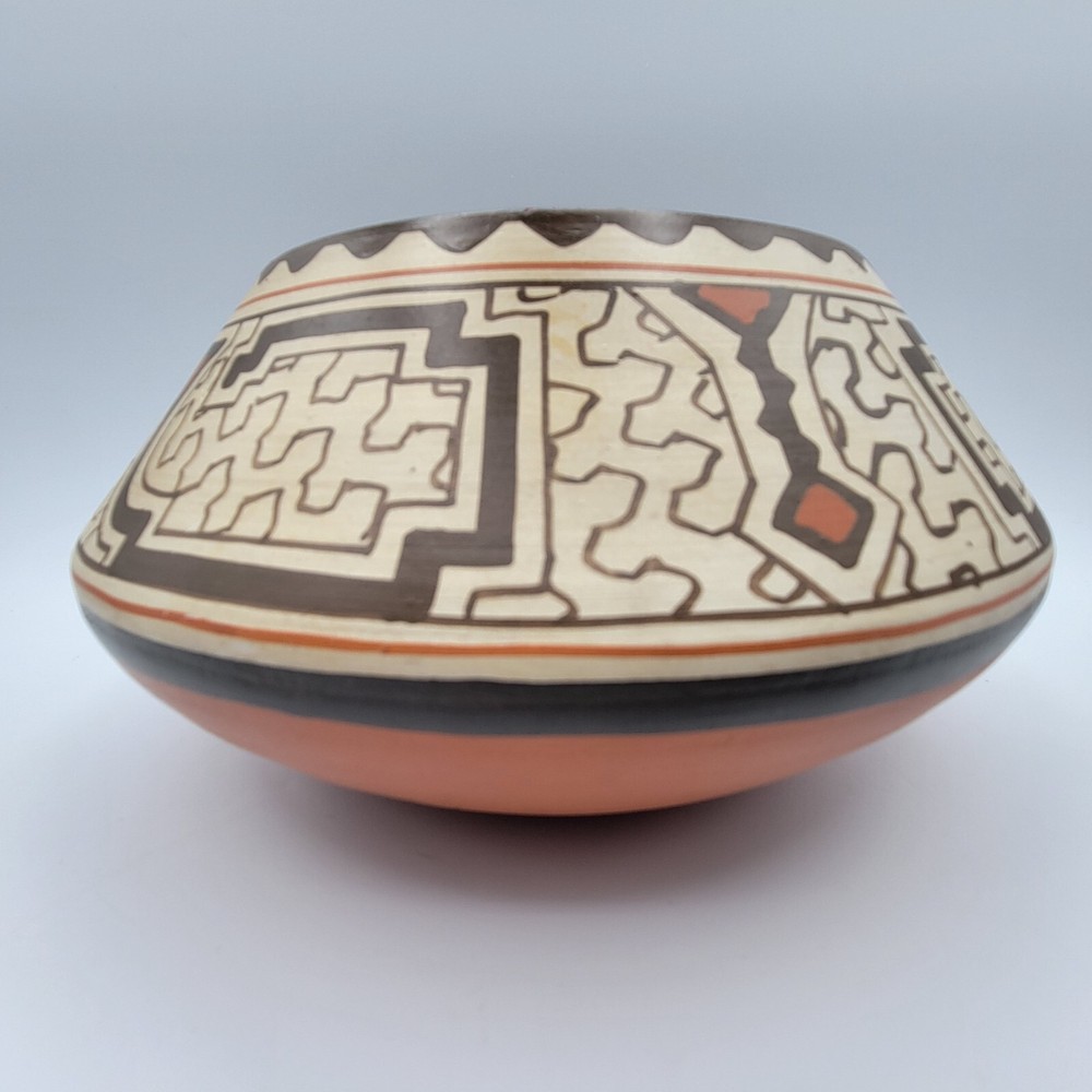 Shipibo Conibo Peruvian Pottery Bowl Handmade