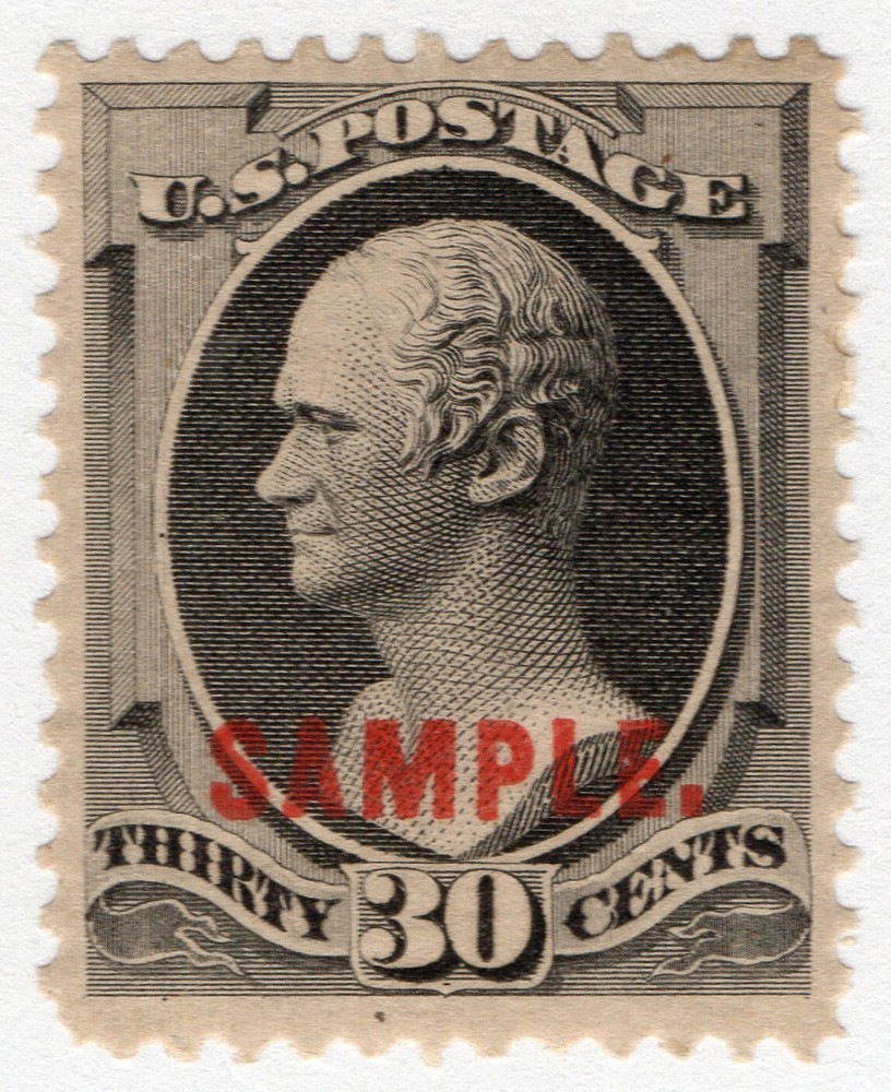 US Sc# 190s TYPE K *MINT OG H* { -VF- CENTERING HAMILTON } SAMPLE OVERPRINT 1889