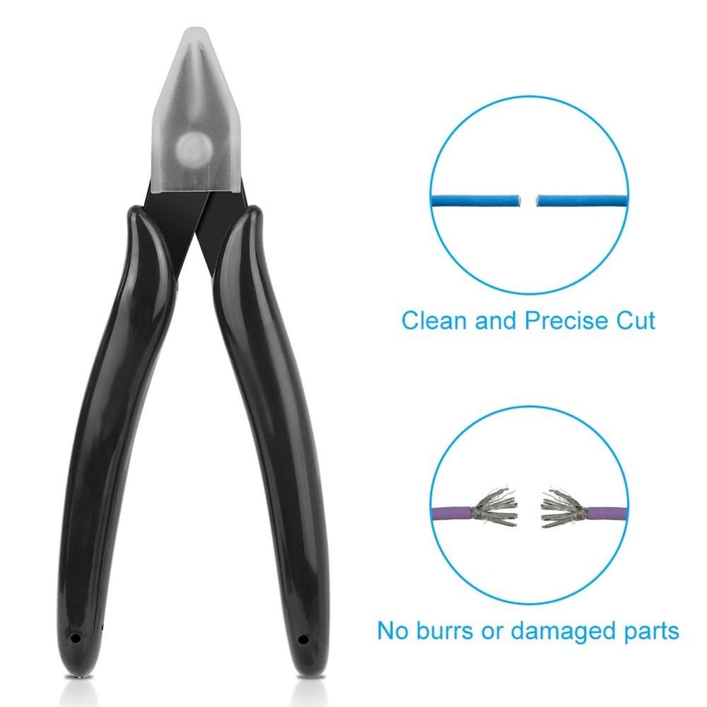 Ainiv Wire Cutters, 2PCS Spring-loaded Side Cutters Flush Cutters, Diagonal C...
