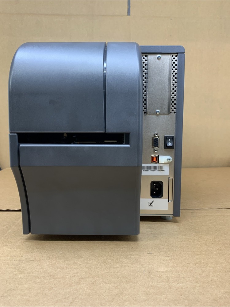 Zebra ZT220 Direct Thermal Barcode Label Printer Tested/Working w/ Power Cord