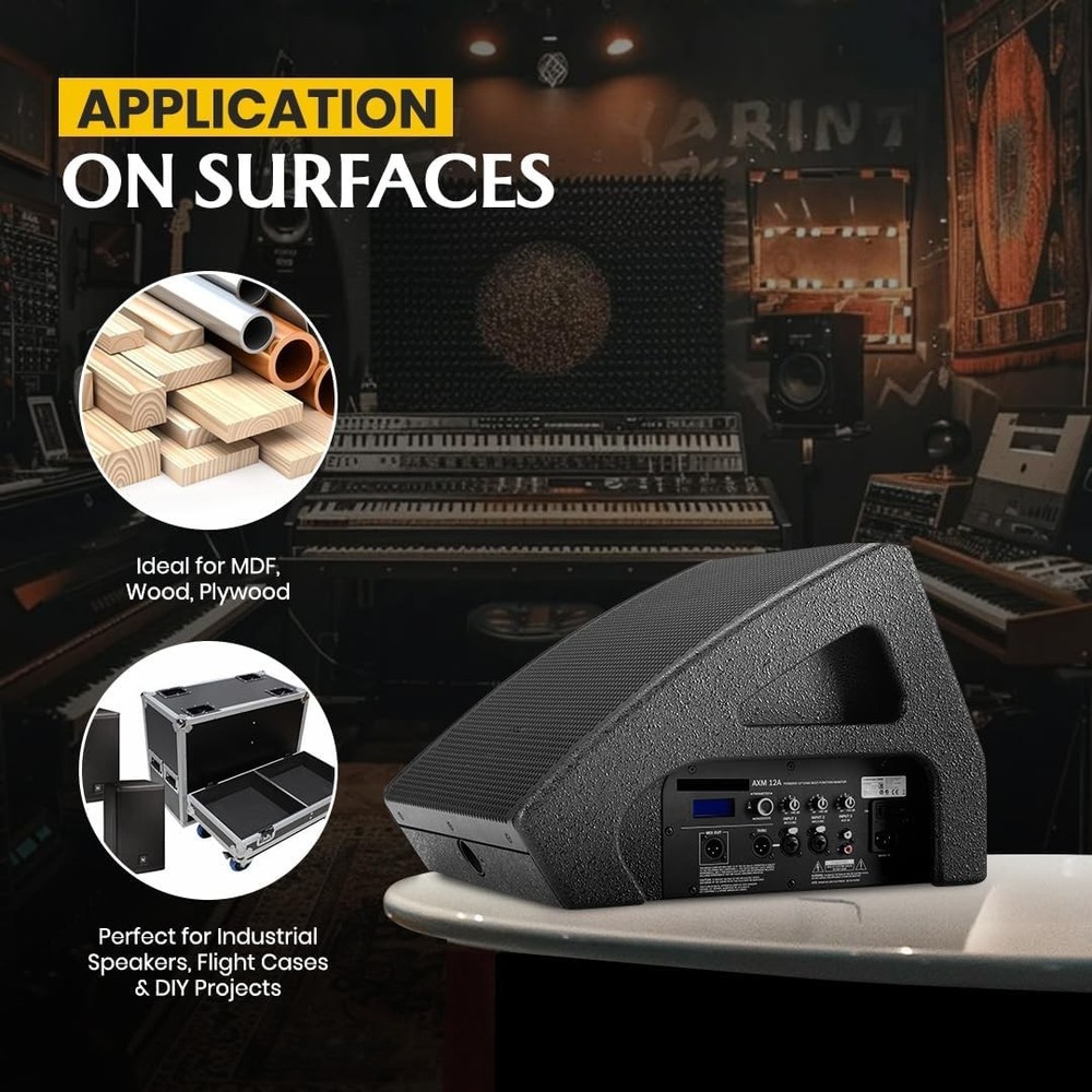 Speaker Paint Black 1 Quart Texture Coating for Speaker Cabinets, Road Cases,...