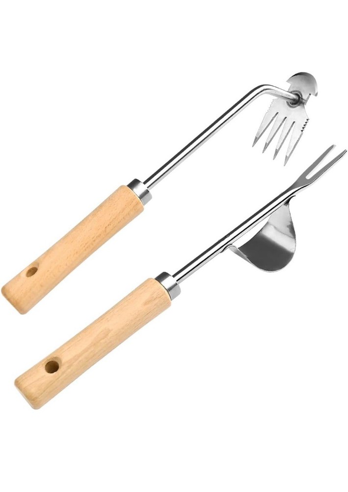 Hand Weeder Tool, Stainless Steel 2 Pcs Weeder Tool