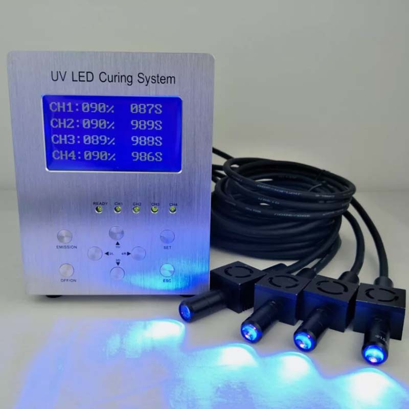 LCD Screen 365nm Spot UV LED Light Source Glue Curing Machine AirCooling