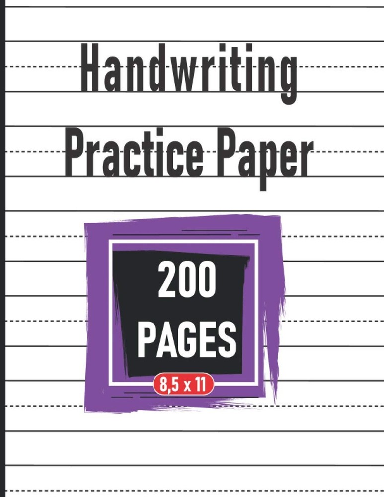 Handwriting Practice Paper: For any Kindergarten Learning to Write Letters | ...