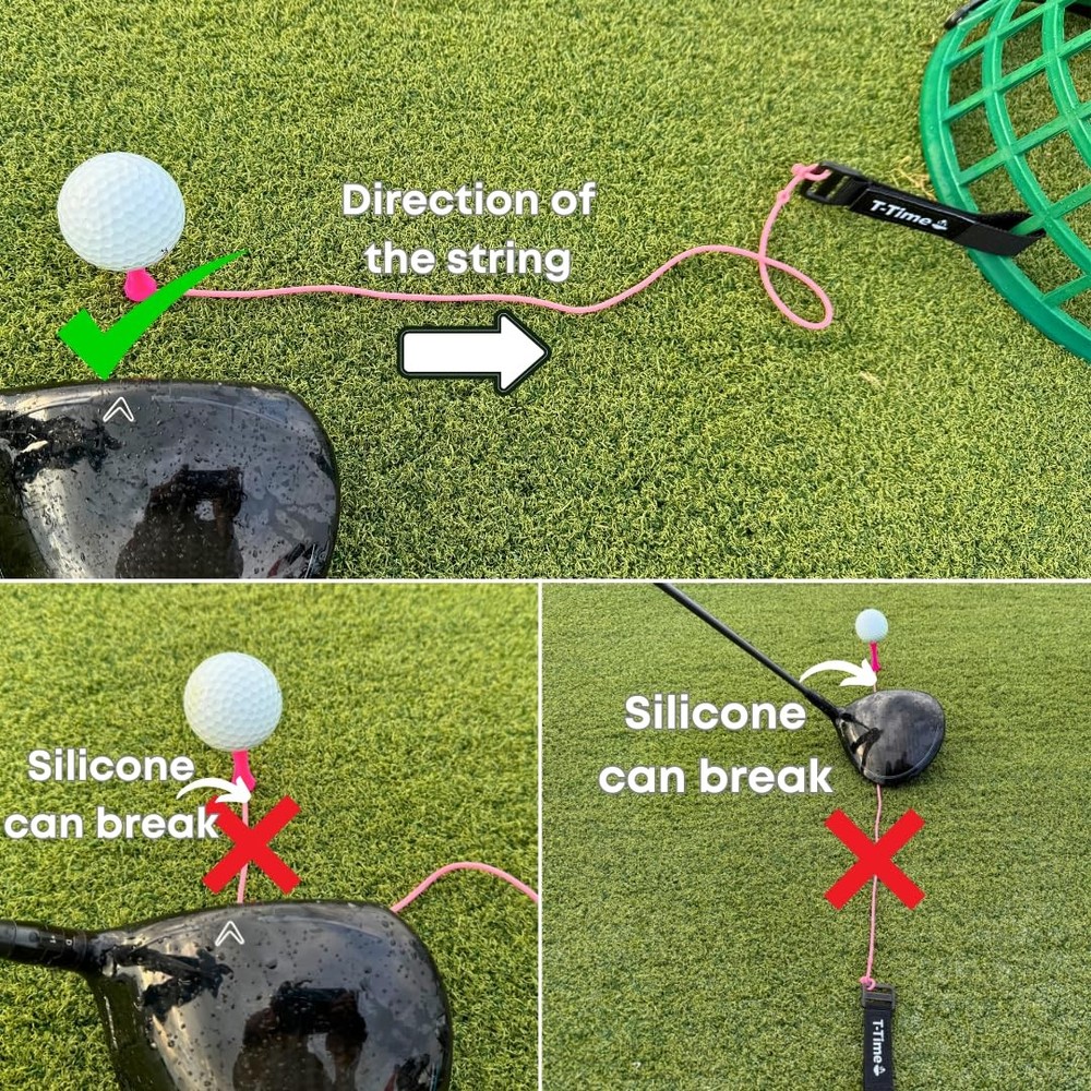 ® Golf Tee Anchor Leash & Tether – Patented – Keeps Tees in Place for Driving...