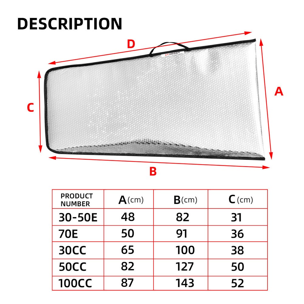 Layer Bubble Wing Bag Protective For 30E 70E 30CC 50CC 100CC RC Model Airplane