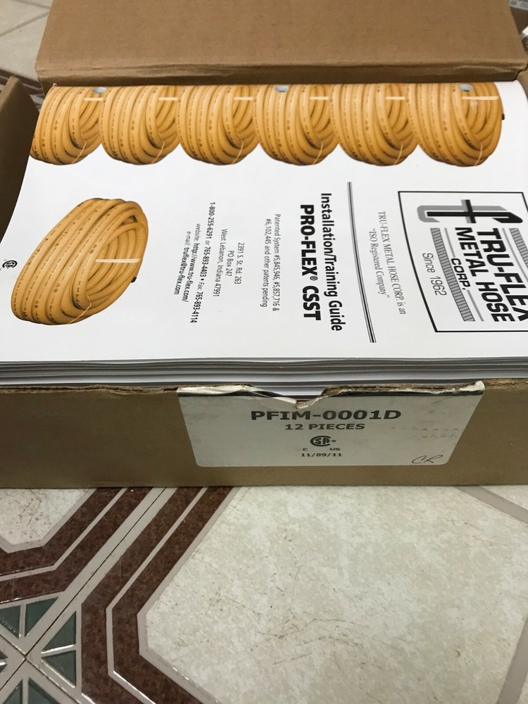 NEW PRO-FLEX PFIM-0001 Installation/Training Guide CSST Flexi