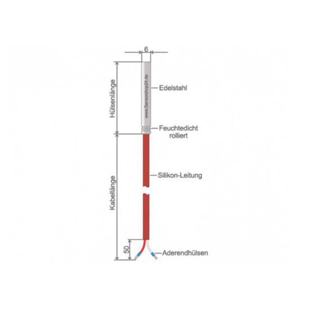 Temperature sensor PT 1000 storage sensor boiler sensor solar