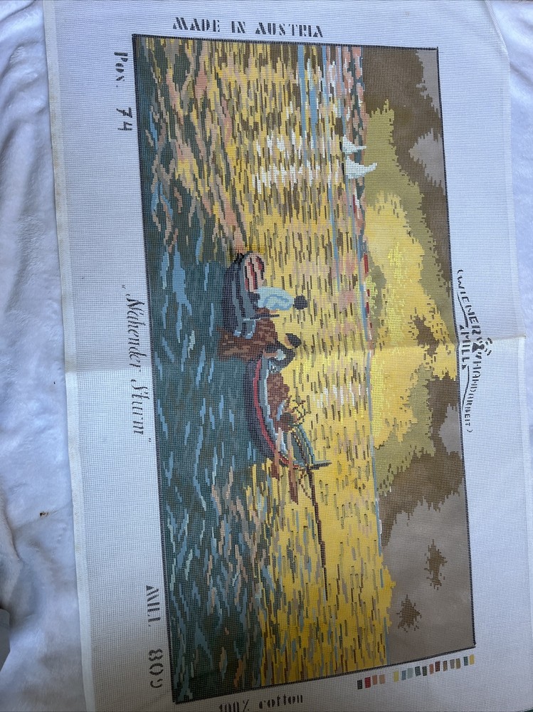 needlepoint canvas handpainted