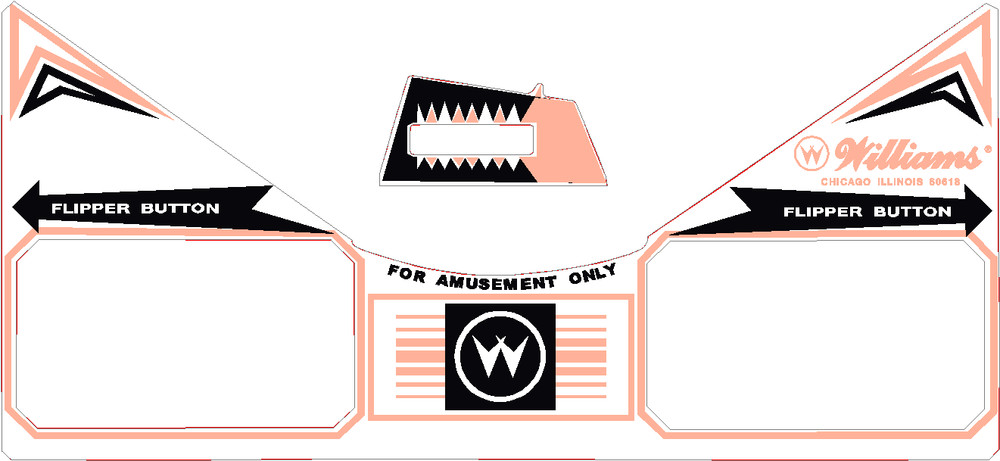 Williams Big Ben Pinball Machine Apron Decal Set