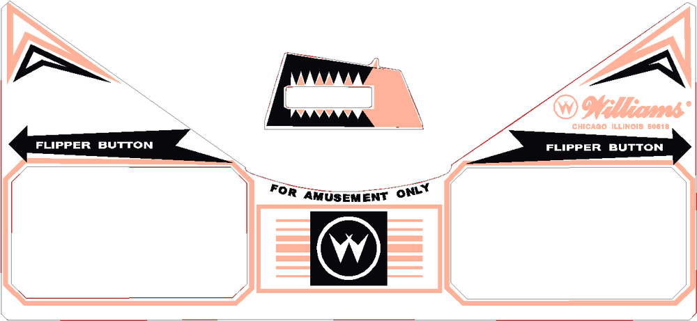 Williams Big Ben Pinball Machine Apron Decal Set
