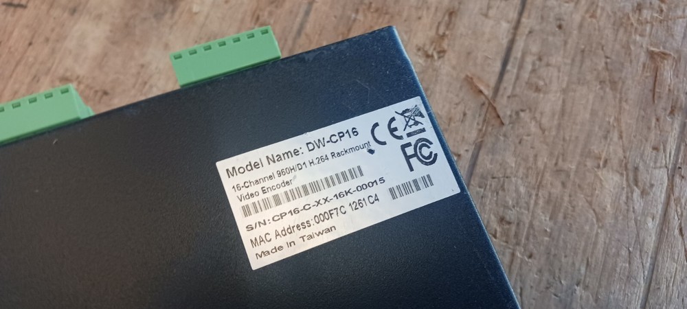 WATCHDOG DIGITAL COMPRESSOR DW-CP16 16 CHANNEL 960H/D1VIDEO ENCODER