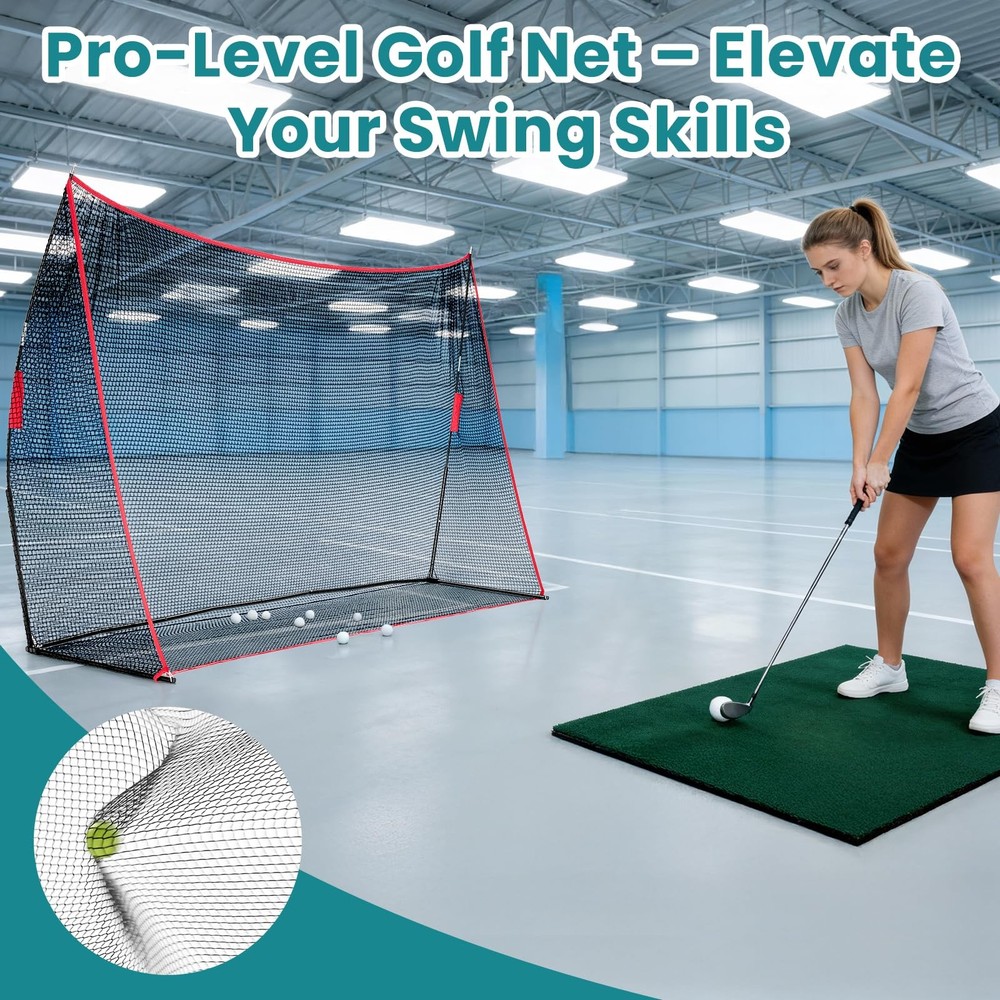 Best OLIXIS Golf Nets for Backyard 10x7 ft Practice Net with Frame, Outdoor