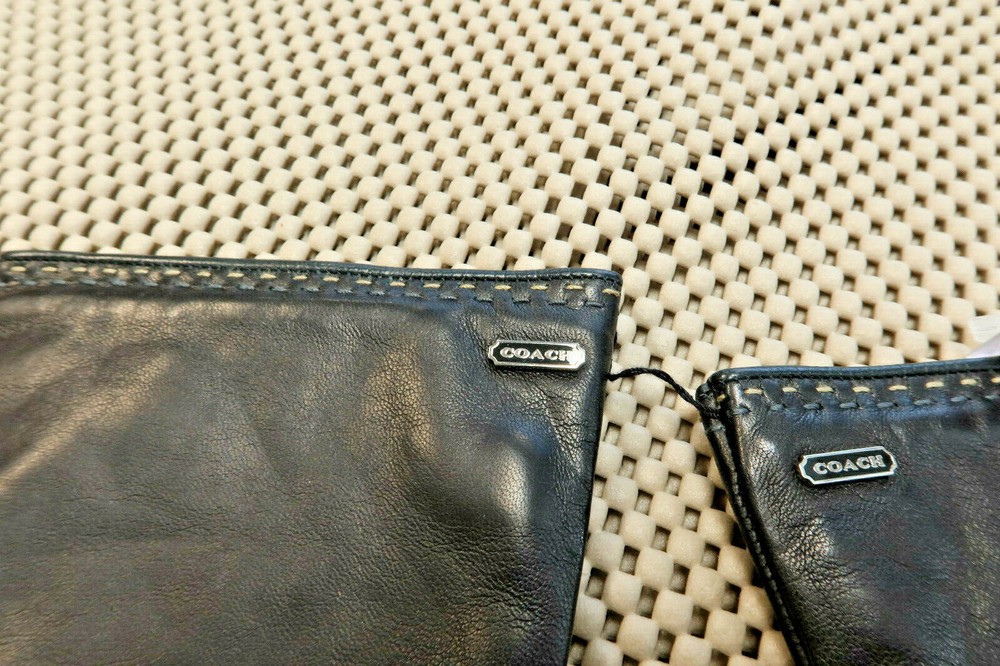 $98 Coach Women's Black Leather Basic Gloves - Size 7.5 - # 83875 - NEW!