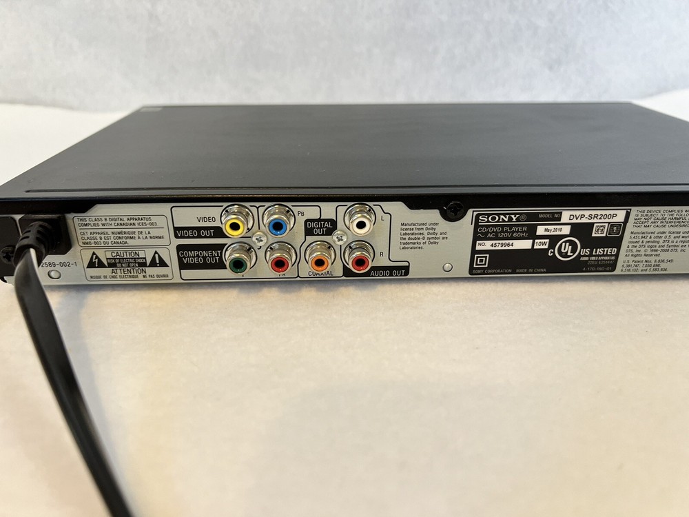 Sony DVP-SR200P DVD Player with Remote~works Tested
