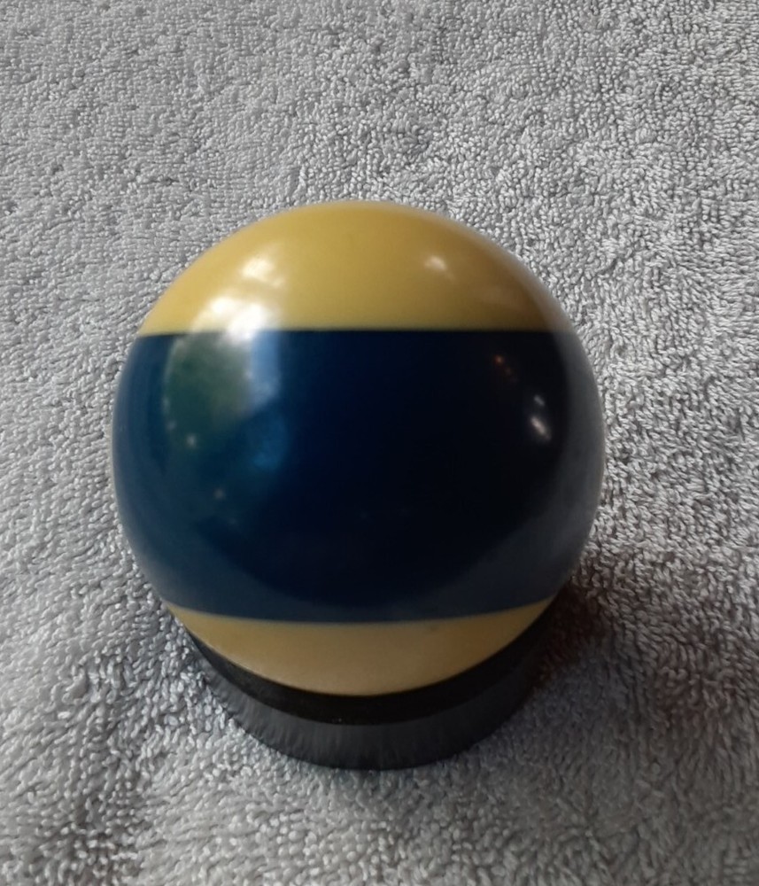 Vintage Bakelite Pool Ball #10 Blue Stripe Replacement.