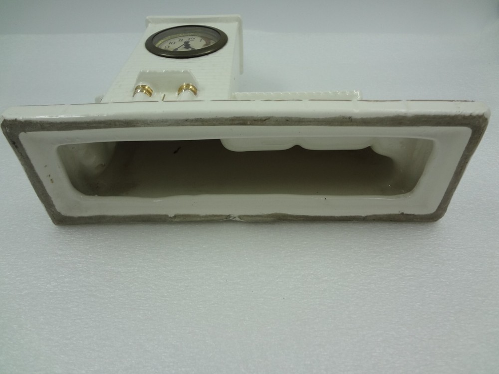 Ceramic Wind up Mantel Table Clock Vintage Works