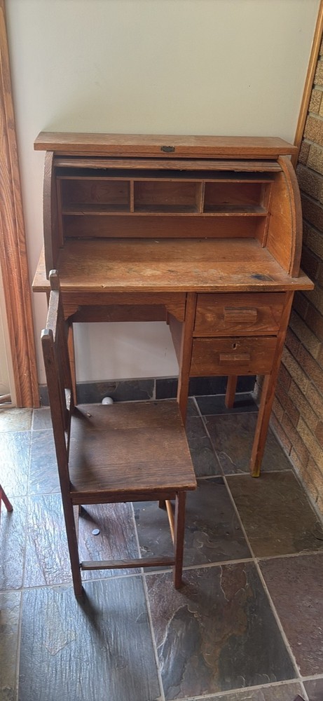 steinfeld childs roll top desk 1930's