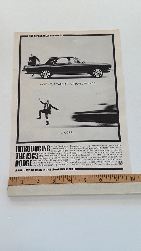 1963 DODGE 426 ORIGINAL 1963 AD