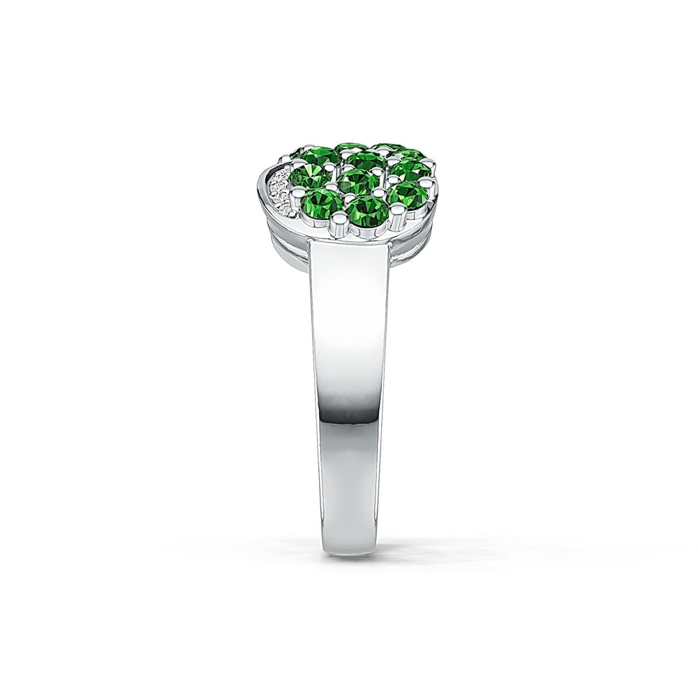 Sterling Silver Ring Infinity intertwining Love Theme with White Topaz