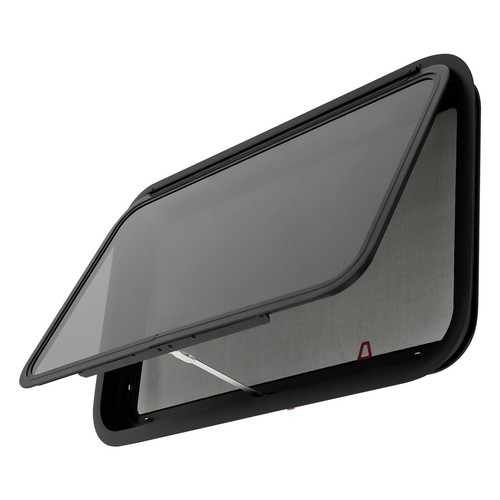 36" x 20" RV Exit Window with Screen & Trim Ring for Trailers or Campers