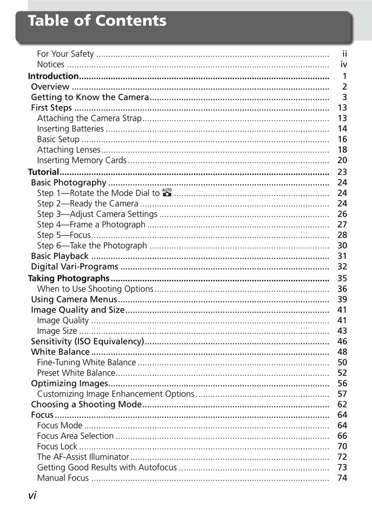 Nikon D70s — User Guide Manual Documentation Reference — 218 Pages — USA Made