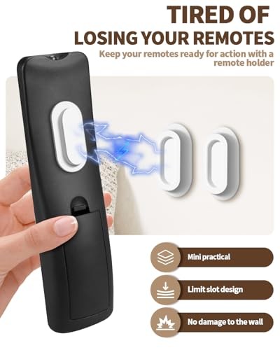 4 Pack Strong Magnetic Remote Control Holder, Self-Adhesive Silicone Remote