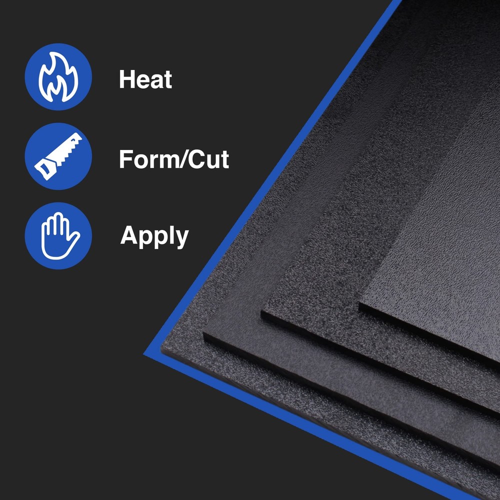 ABS Plastic Sheets 1/16" Thick 12" x 12" Black - 1 Pack for DIY Crafts