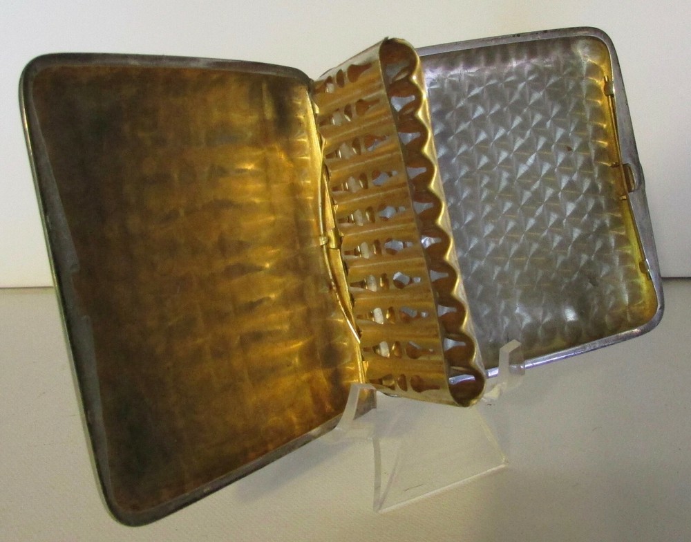 Antique Sterling Silver Monogramed Cigarette Case