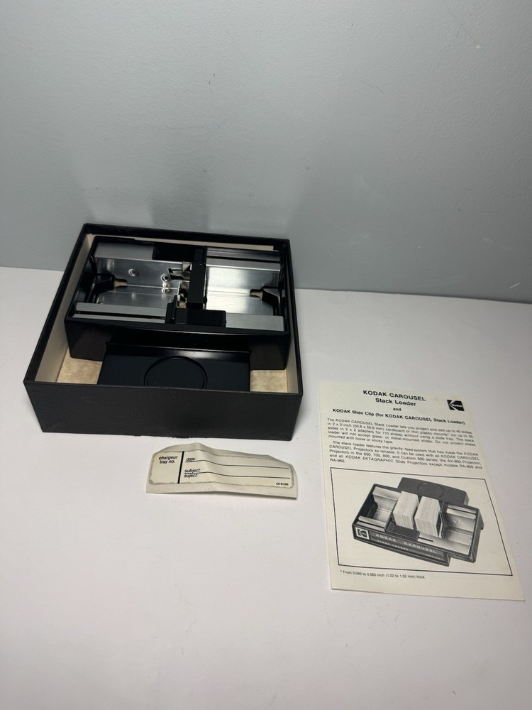 Kodak Slide Projector Carousel Stack Loader in Box with Manual - Excellent