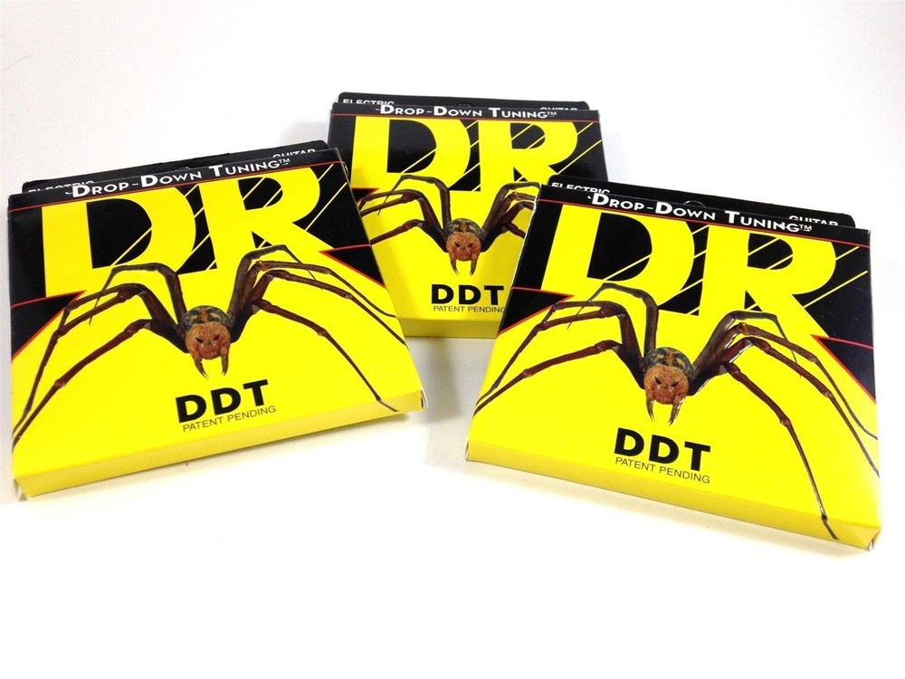 DR Guitar Strings 3 Sets Electric DDT Drop Down Tuning 12-60 Heavy