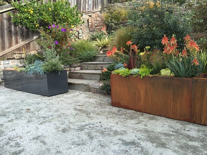 Trough Metal Corten Steel Planter Box Rust Extra Large Rectangle