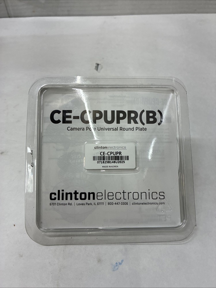 Clinton Electronics CE-CPUPR(B) Universal Round Mounting Plate for Camera Poles