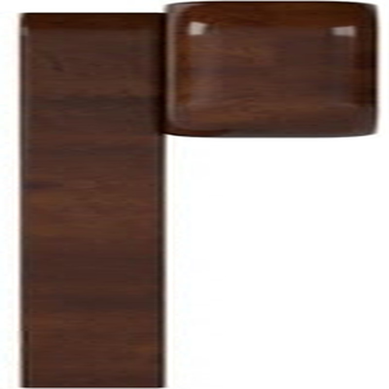 , Florence Adjustable Modern round King Solid Wood Headboard, Walnut