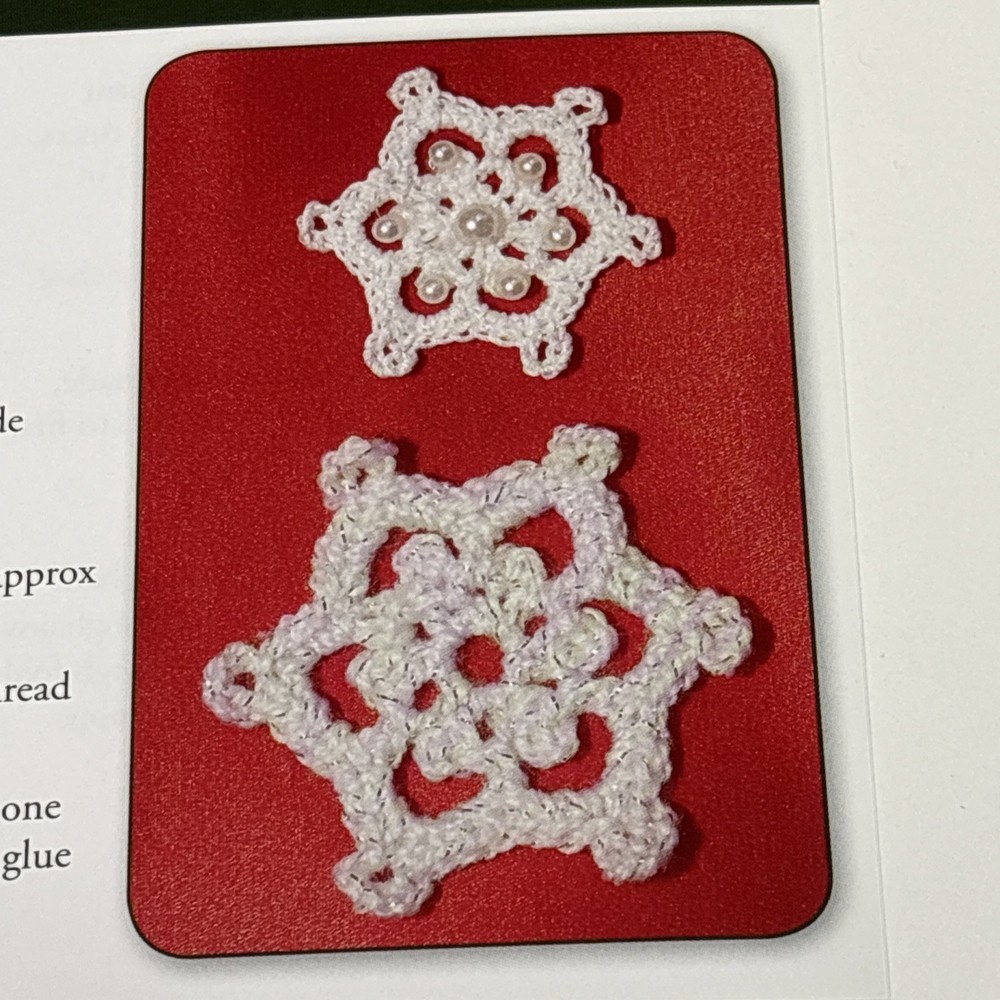 Snowflake Crochet Pattern Card Page
