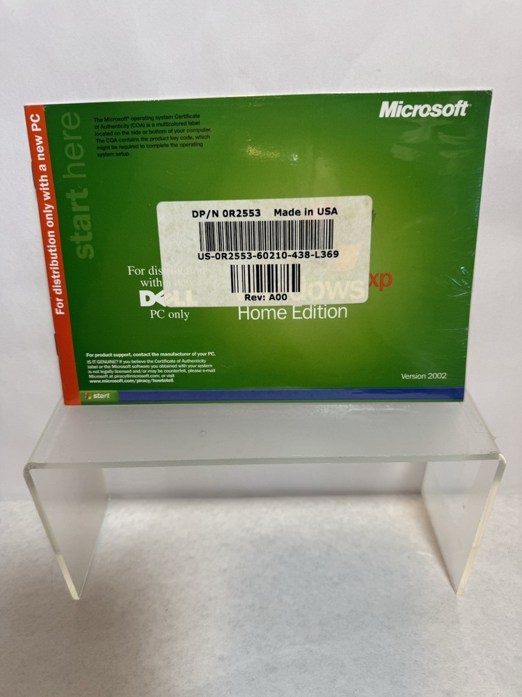 NEW Microsoft Windows XP 2002 Home Edition DELL PC ONLY CD PLEASE READ