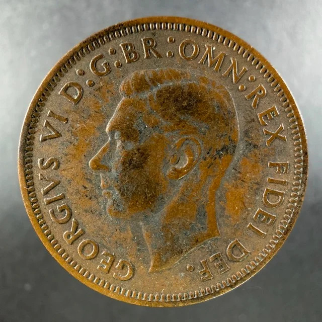 1952 Great Britain Half Penny George VI Bold Design