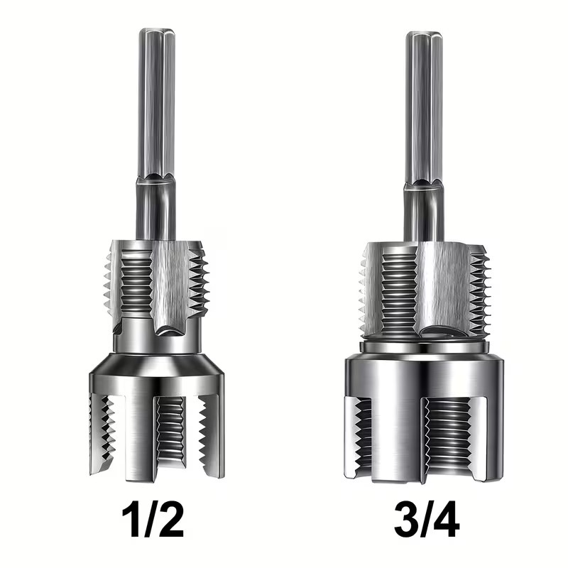 Integrated Internal & External Pipe Threading Tool Steel PVC Pipe Threader Kit