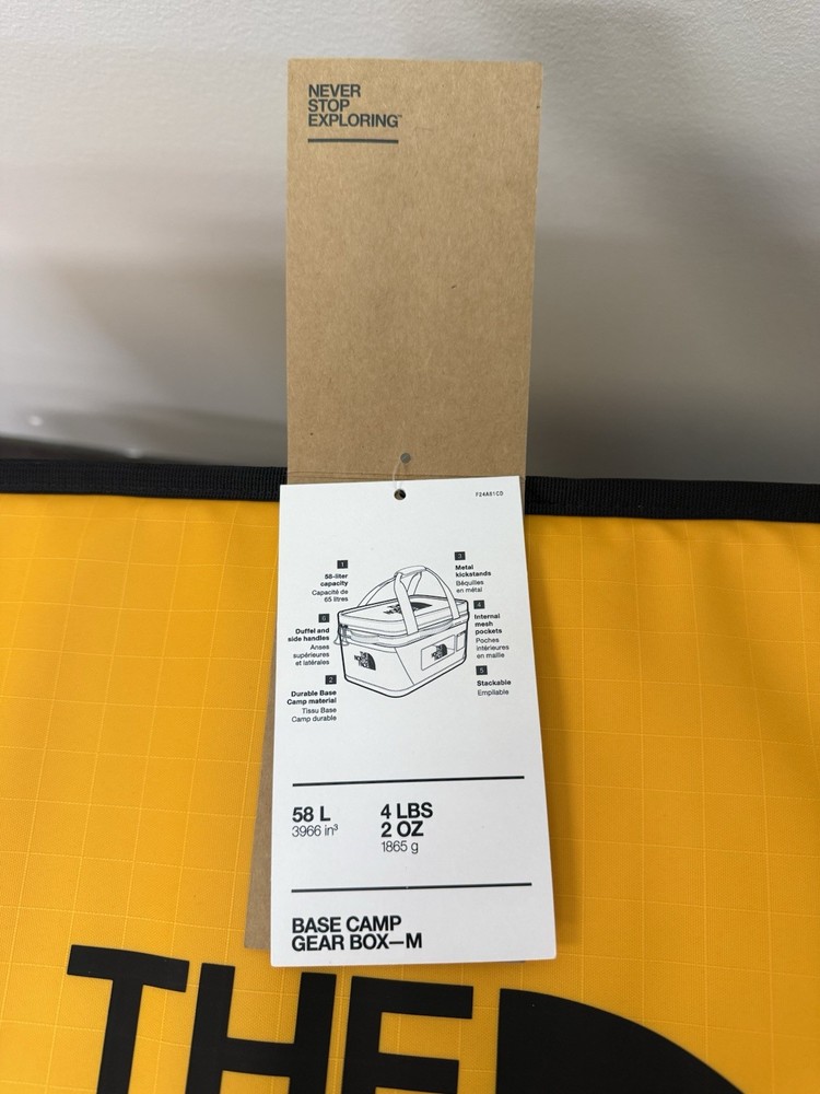The North Face Base Camp Gear Box PAIR- Large With Medium -Summit Gold SET