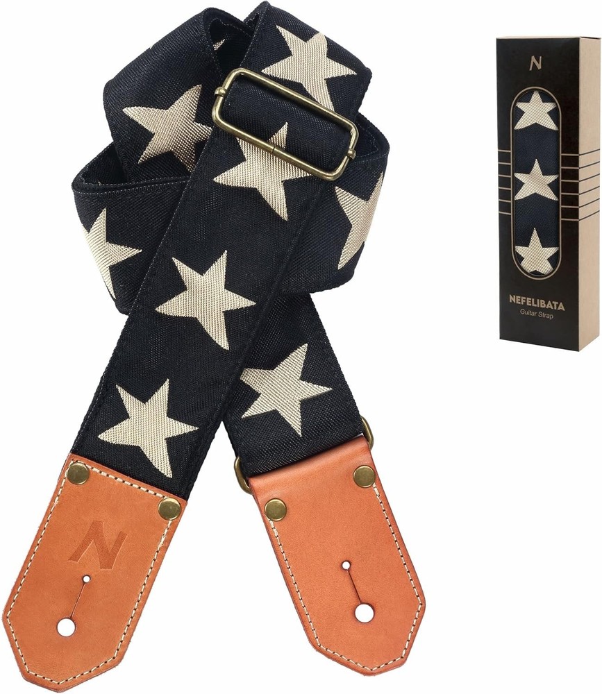 Cool Woven Guitar Strap -Cotton Guitar Straps with Thicked First Layer Vegeta...