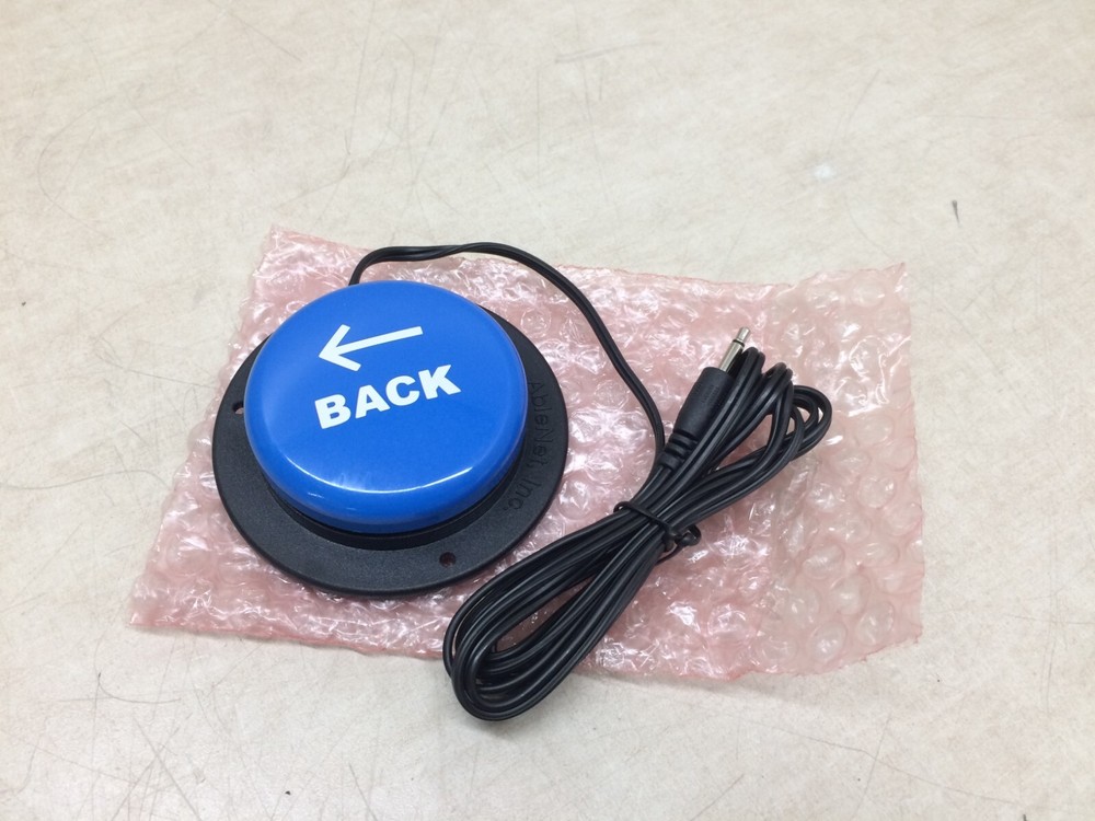 Ablenet Blue "Back" Jelly Bean Switch Button Assistive UAID Inputs