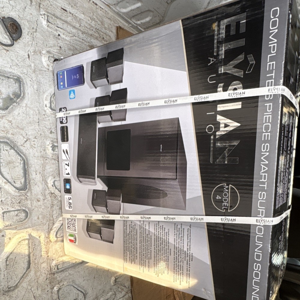 Elysian Audio Model 4 7.1 Smart Wireless Bluetooth Speaker System 2600W Black